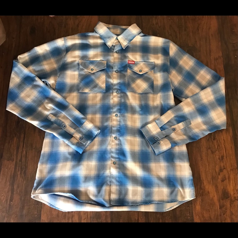 Dixxon Pierside Flannel Blue White XL Tall Mens